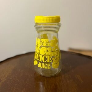Vintage Yellow Juice Bottle